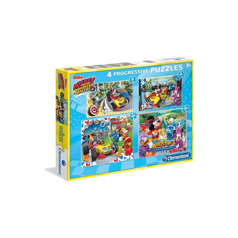 Puzzle 20 Teile - 4 Puzzles - Mickey and the Roadster Racers