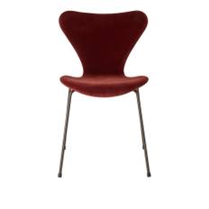 Fritz Hansen - 3107 Sjuan - Velvet Edition Autumn Red - Matstolar - Arne Jacobsen - Röd - Metall/Textilmaterial