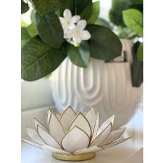 Ljuslykta Lotus 14 cm - Sand