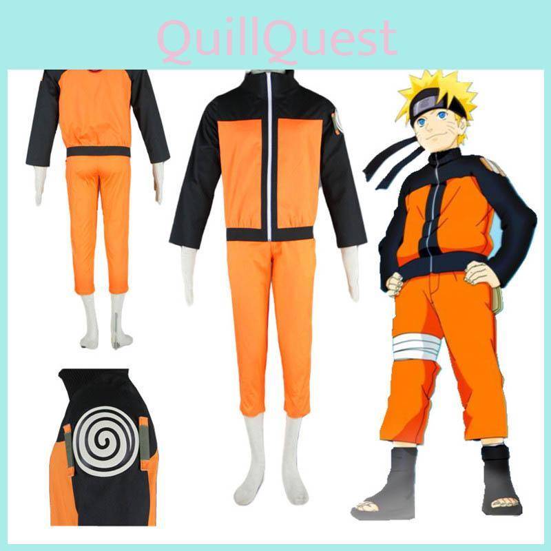 Släpp loss din inre ninja med Naruto Uzumaki Cosplay-kostym för barn cm black