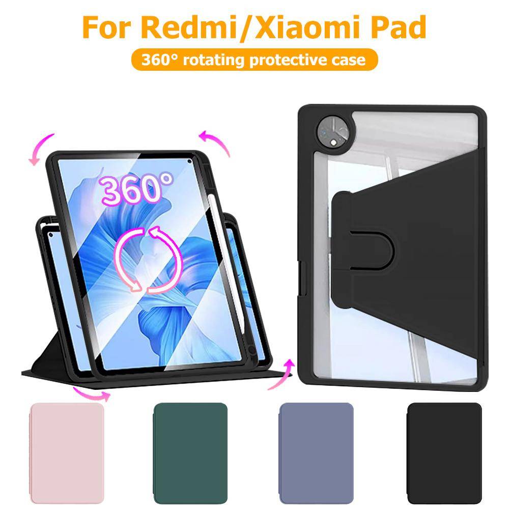 360° Roterande Skyddsfodral För Xiaomi Pad 7 Pro 8 6 5 Pro 5G Redmi Pad SE 8.7 2 9.7 11 Pad Pro Poco Pad M1 Fodral Funda
