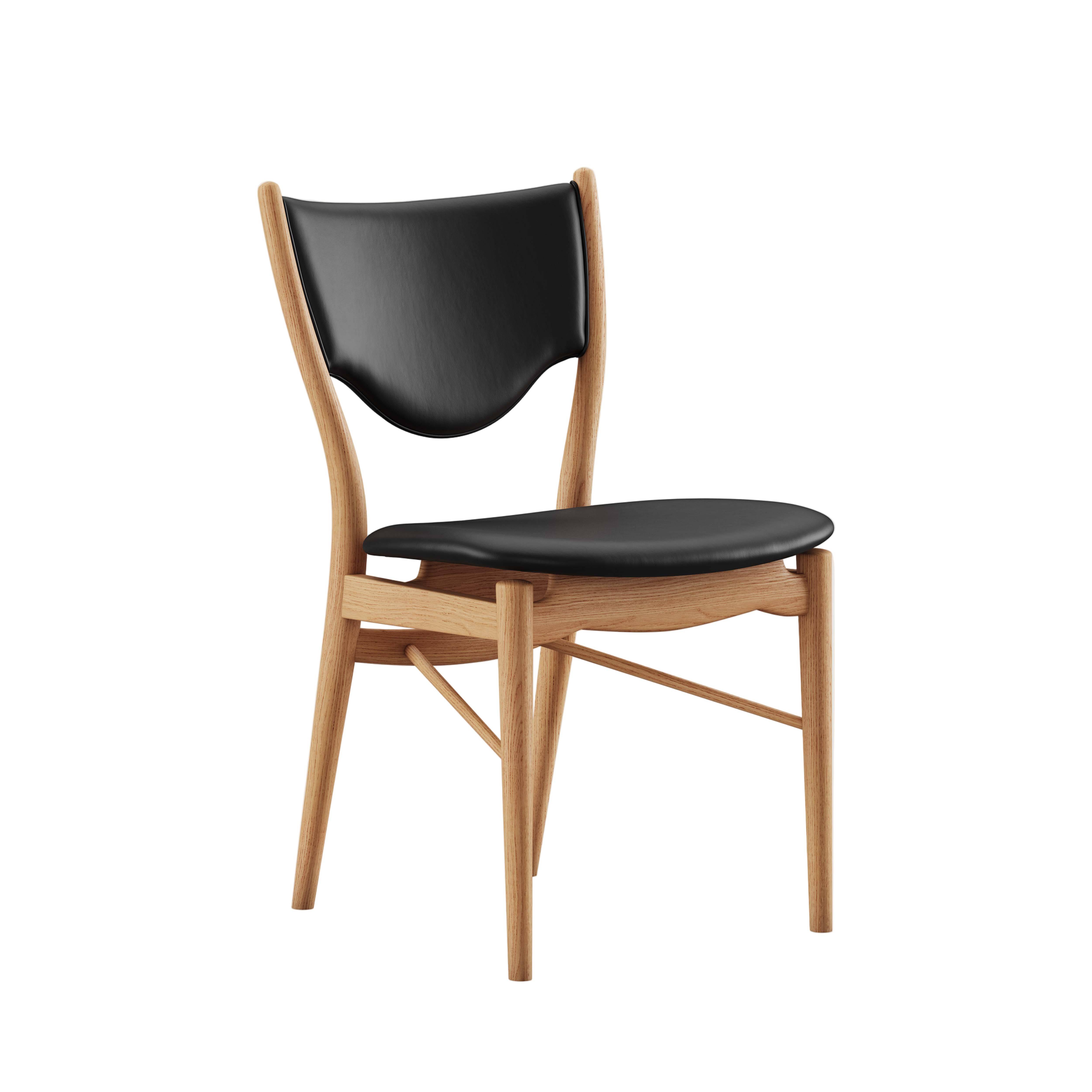 46 Chair, eg olie af Finn Juhl Nevada læder (sort) - Jacobsen Plus