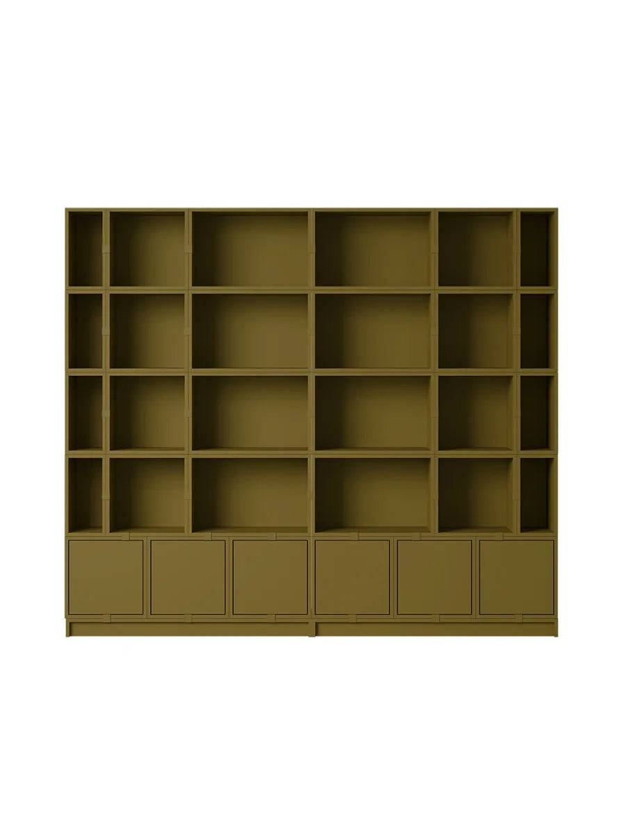 Stacked Storage System, bookcase 1 fra Muuto Brown Green - Jacobsen Plus