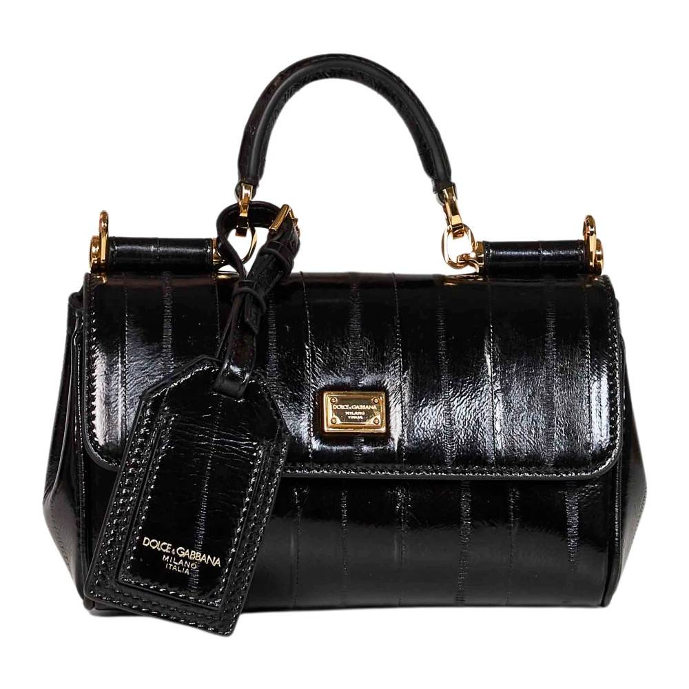 Dolce & Gabbana Mini Taske - Tasker - Dame - Sort - ONE SIZE - Bomuld