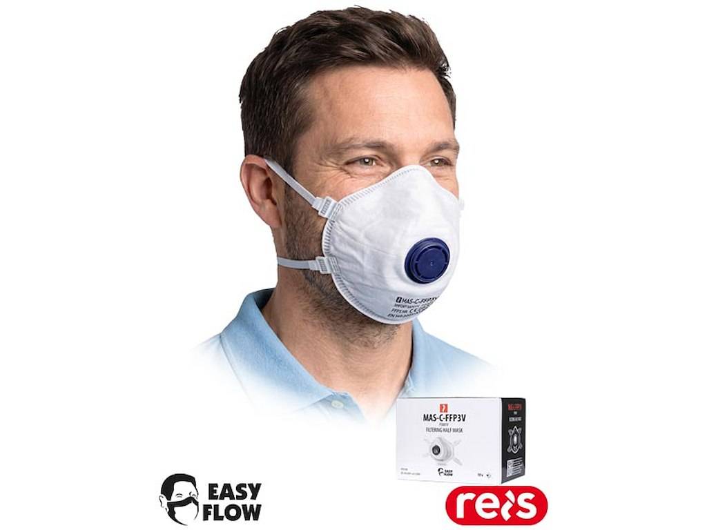 Støvmaske med ventil - RES Easy Flow (120 stk.).
