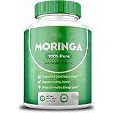 Moringa Pulverkapslar, 100% Ekologisk Moringa, StöDjer Energi, Hudtarm, FöR SöMn Och LedstöD - 60 Vegetariska Kapslar,1PCS