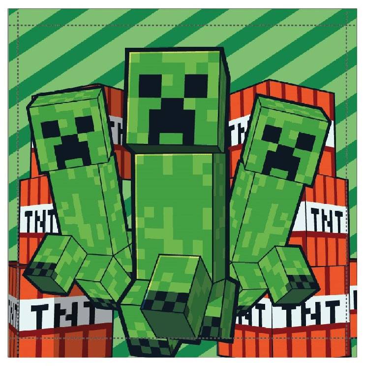 Minecraft Battle handduk, ansiktshandduk 30x30 cm