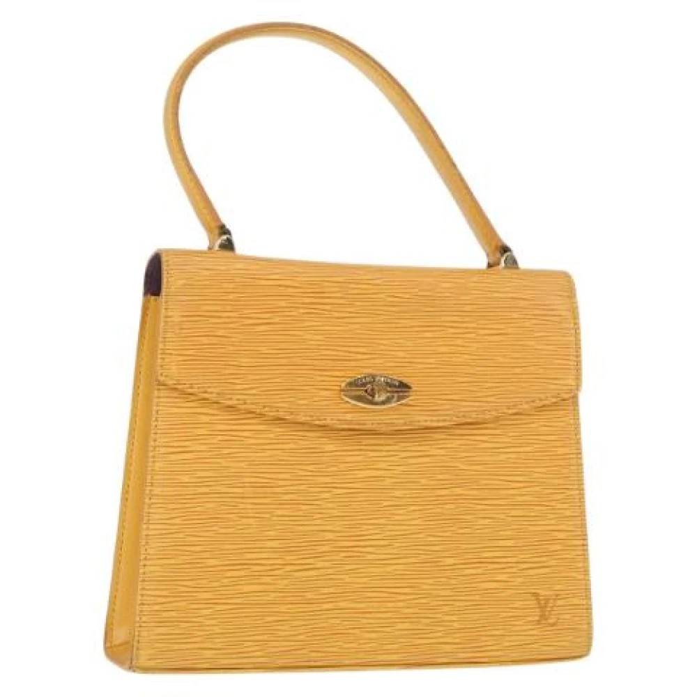 Louis Vuitton Vintage Pre-owned Læder Håndtaske - Vintage - Dame - Gul - ONE SIZE - Læder