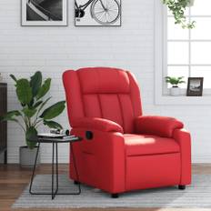 vidaXL Reclinerfåtölj röd konstläder