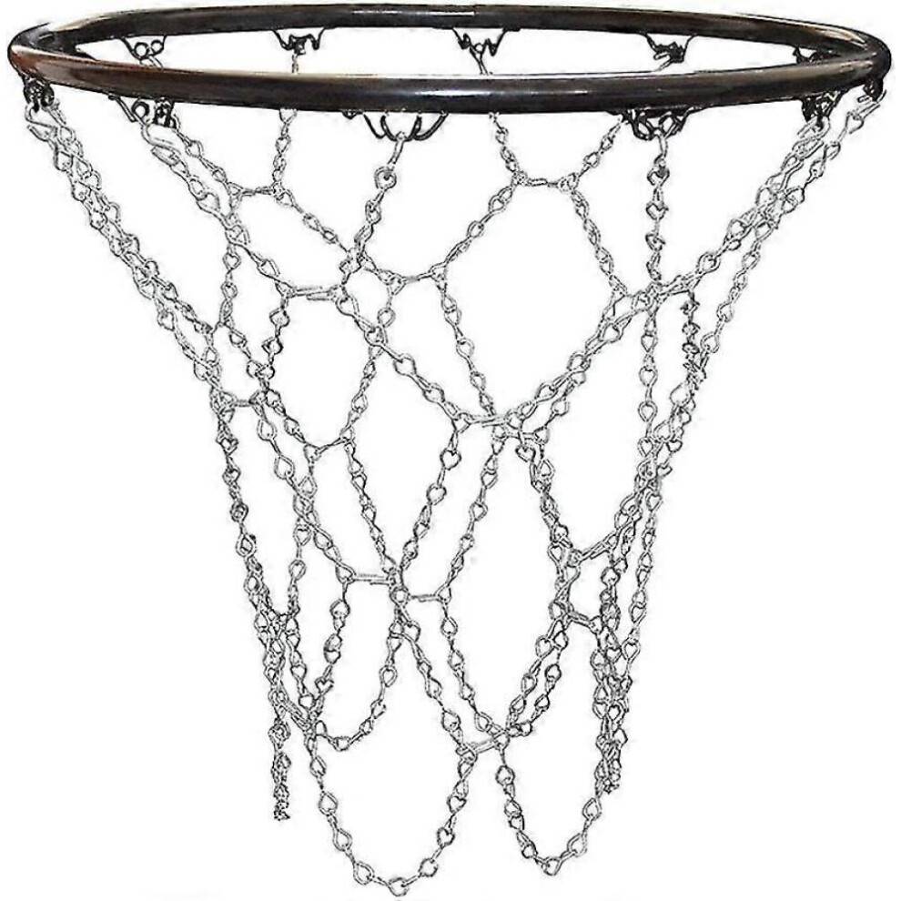 Udendørs basketballnet, reservebasketballnet, udendørs basketballnet, metalbasketballnet, standard holdbart galvaniseret basketballnet