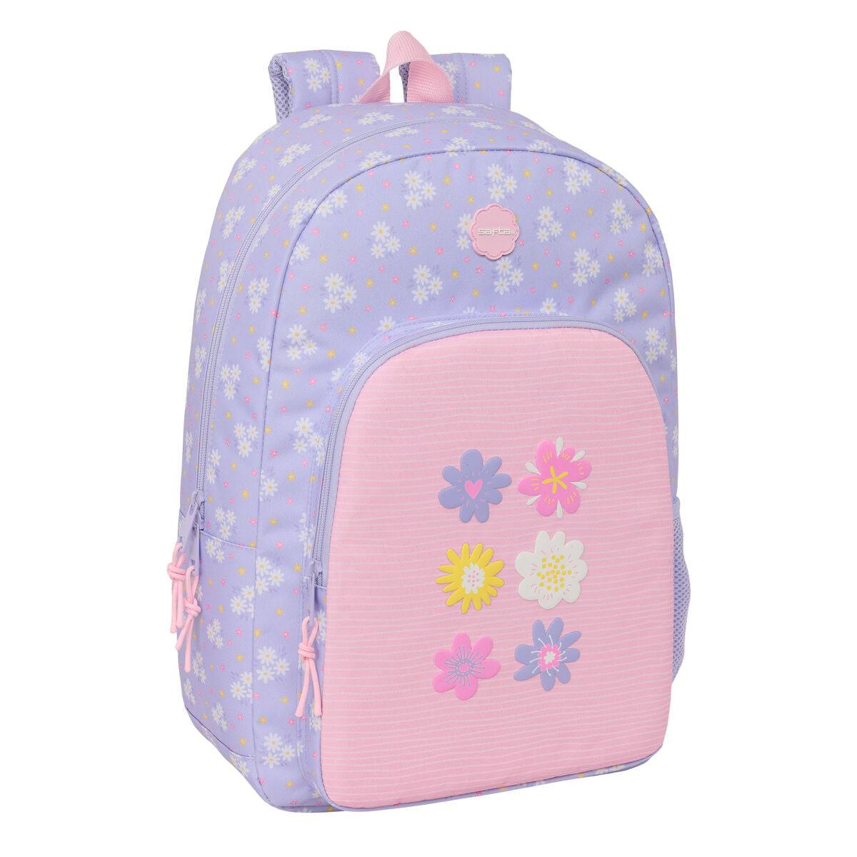 Skolryggsäck Safta Bouquet Rosa Lila 30 x 46 x 14 cm