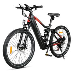 Samebike XD26-II Electric Bike for Adults 750W 26 inch Electric Mountain Bike Full Suspension,48V 14Ah Battery svart