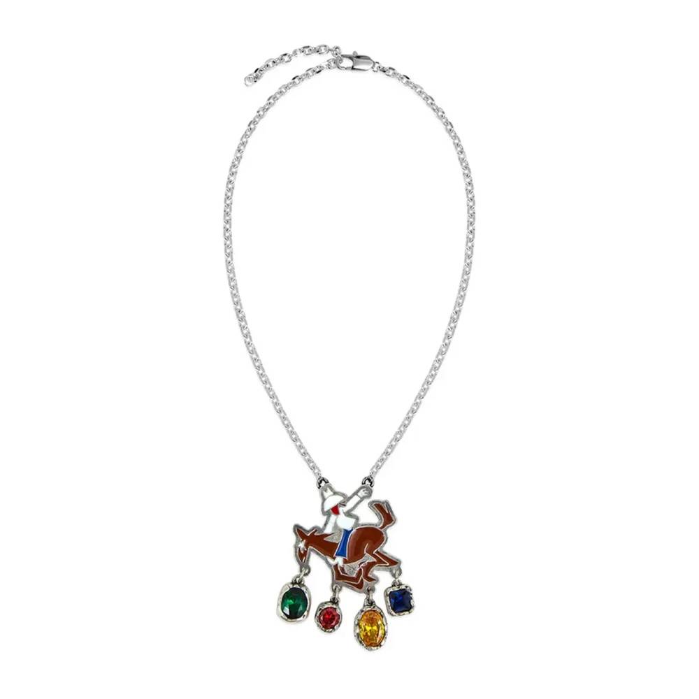 Twojeys Ignorant Cowboy Necklace - Accessories - unisex - Grå - ONE SIZE -
