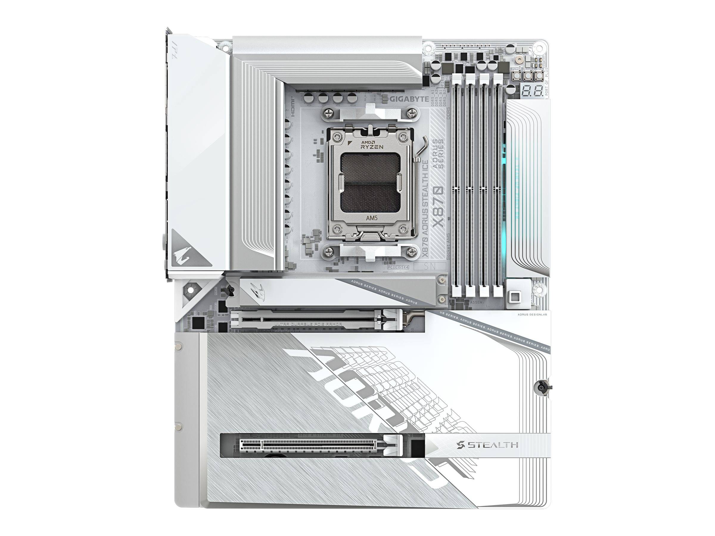 AORUS X870 STEALTH ICE ATX Socket AM5 AMD X870 --> I lager, forväntat leveransdatum hos dig 01-03-2026