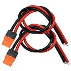 2 st Amass XT60i Pigtail kvinnlig kabel batteri kontakt kabel med 12AWG 30 cm kabel för RC Lipo batteri FPV racing flygplan drönare