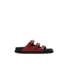 Birkenstock, Sko, Dame, Rød, 37 EU, Uld, Tøfler Florida Foret