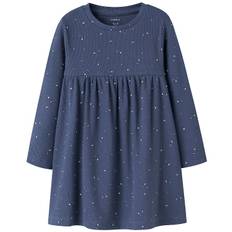 Name It Kjole - NmfNelia - Blue Indigo - Name It - 6 år (116) - Kjole