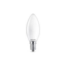 Philips LED Glas kerte, 40W, lille sokkel, varm hvid, mat ikke dæmpbar, 2 pak