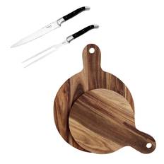 Laguiole forskærersæt sort ibenholt + 2 stk. Skærebrætter, Cutting boards, Natur fra House Doctor