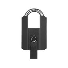 Heavy Duty Fingerprint Hänglås med APP Vattentätt Smart Lock med nyckel för lagerstaket utomhus svart