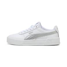 Women's Puma Carina Leather's Trainers, White, Size 40, Shoes