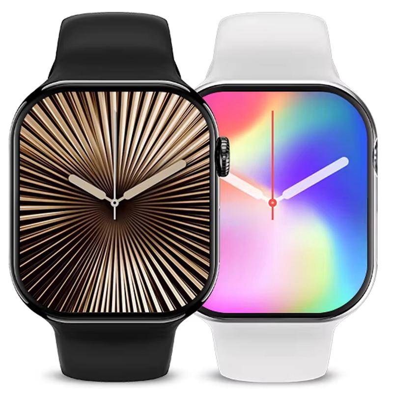 IWO Series 10 Smart Watch 2,01 tum Trådlös laddning Puls Herr Dam Fitness Tracker Sport Smartwatch För IOS Android svart