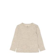 MIKK-LINE Merino Wool Ls Top |Beige |128