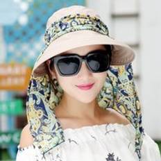 Damhatt solhatt uv skydd sommar personlighet blomma med sjal stor kant vikbar hatt damöverdrag strand solhatt - Rosröd