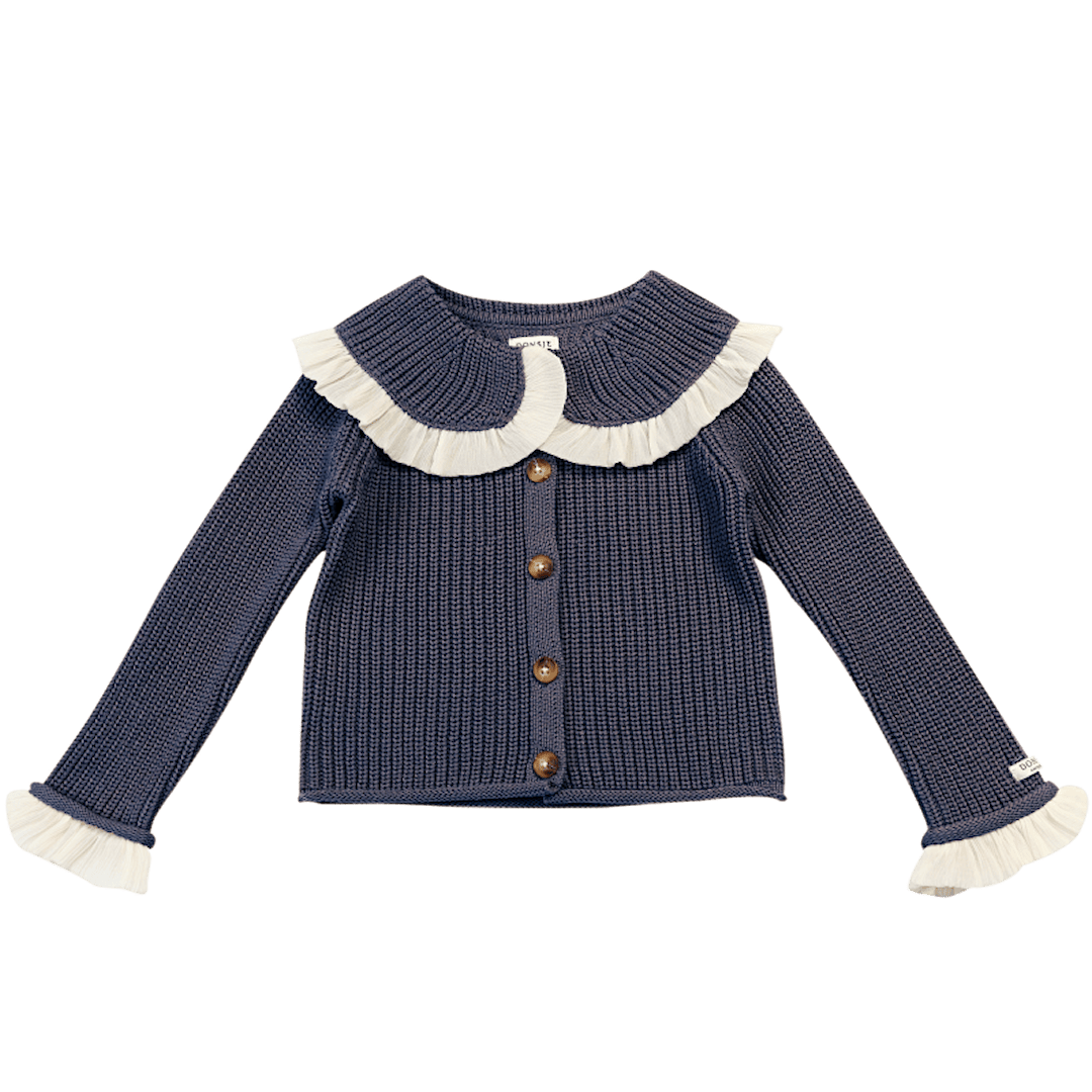 Donsje Amsterdam Zoila Kofta Blue Marine Blue Marine-12-18 M Blå 12-18 månader Flickor