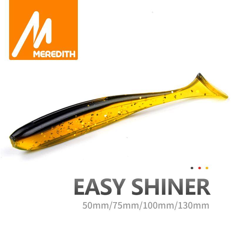 Meredith Easy Shiner Fiskedrag 50 mm 75 mm 100 mm 130 mm Wobblers Karpfiske Mjuka beten Silikon konstgjorda dubbelfärgade beten
