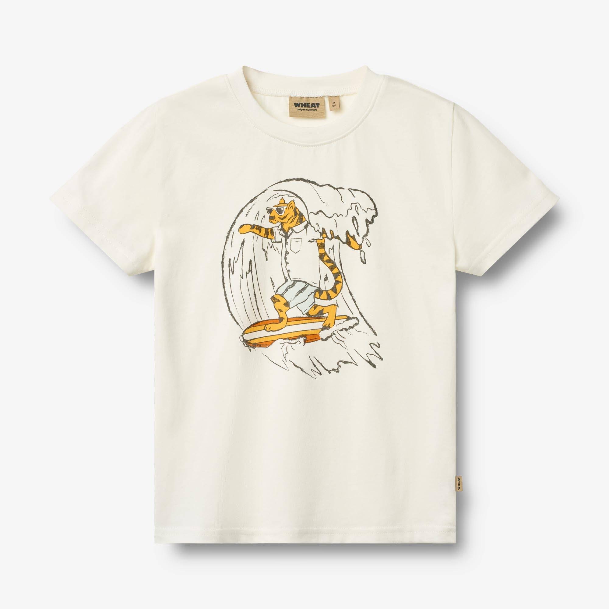WHEAT® - Kortærmet T-shirt Finn - cloud - Str 122.