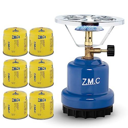 Z.M.C Campingkök Gasspis 1,1 kW + 6 x Gaspatroner 190g ultralätt
