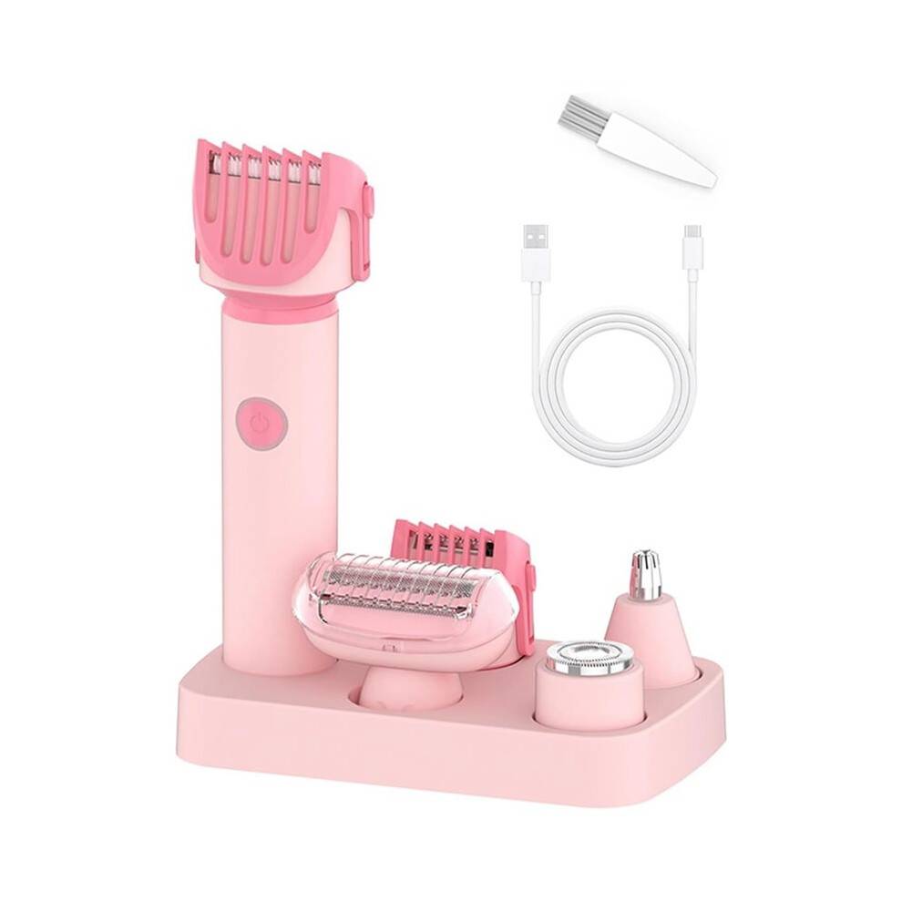 5-in-1 Electric Bikini Trimmer for Women Face Body Adjustable 3/6/9mm Body Shaver & Rechargeable Facial Shaver