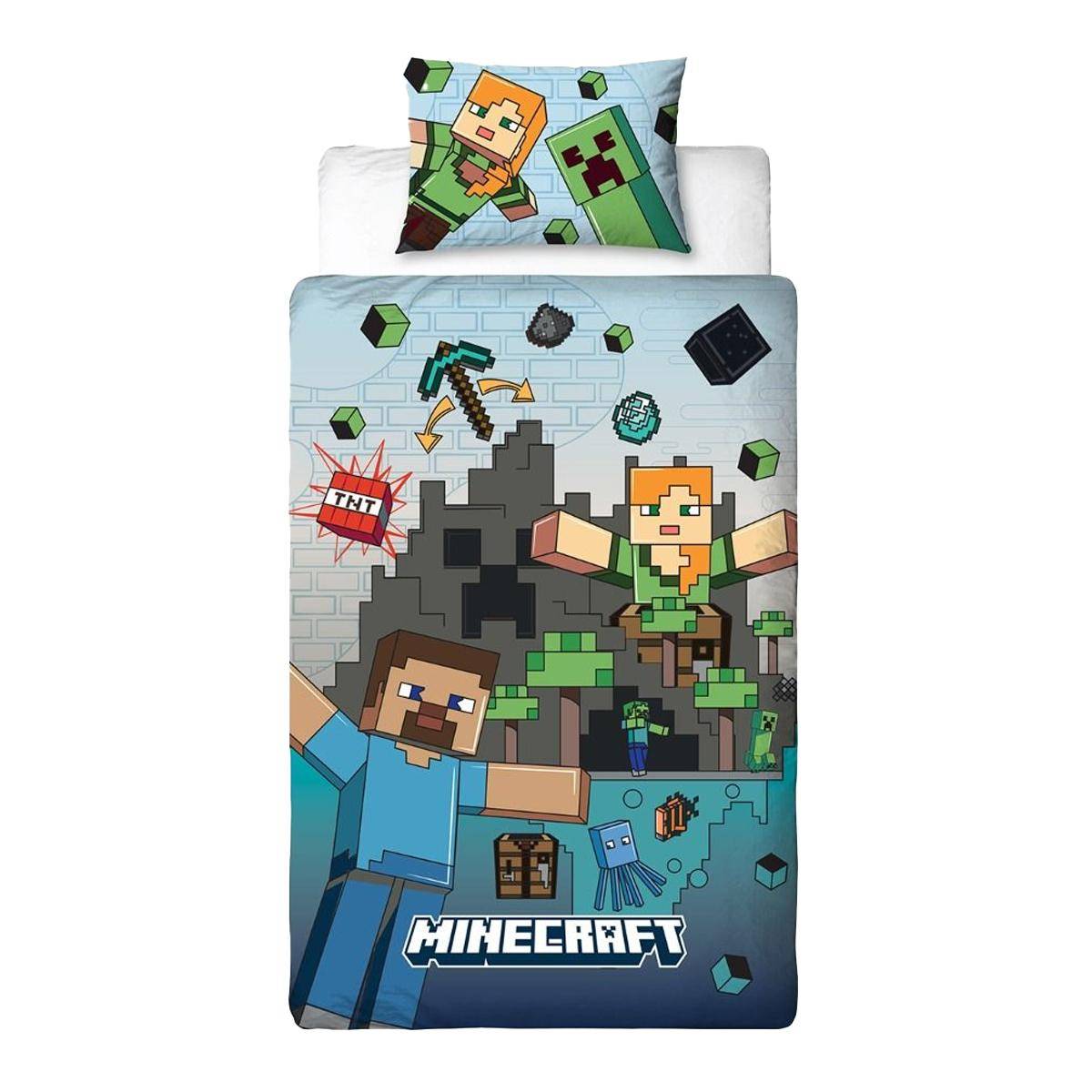 Minecraft Levels Påslakanset Single