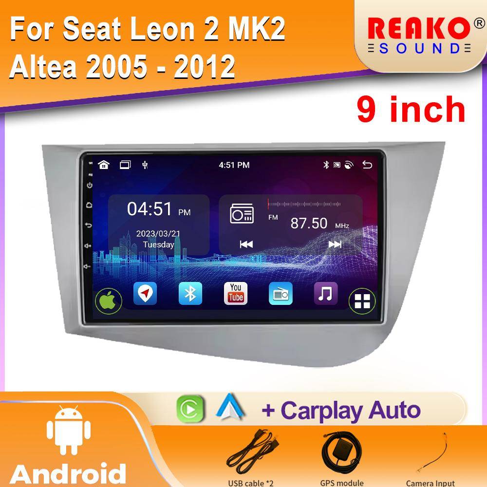 Bilradio För Seat Leon 2 MK2 Altea 2005 - 2012 Carplay Navigation GPS Android Auto Miltimedia Spelare Stereo Huvudenhet WiFi 2din