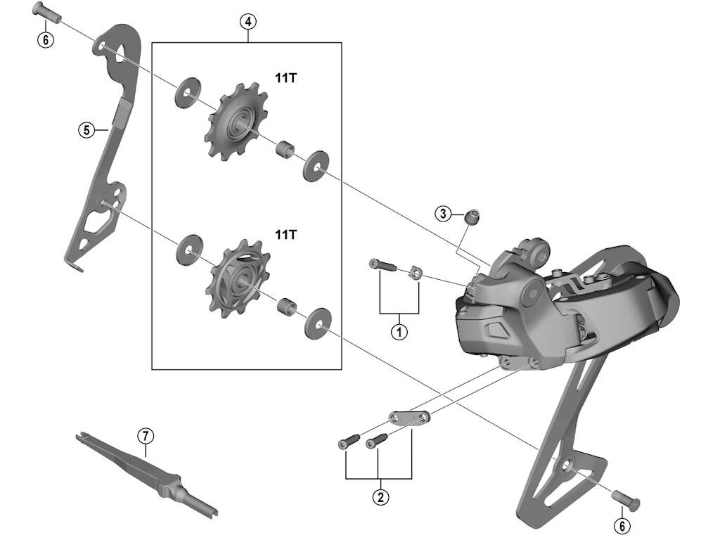 Shimano Cues inderplade til bagskifter model RD-U6070.