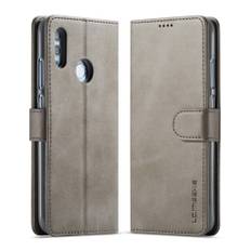 LC.Imeeke läder Huawei P Smart 2019 fodral - Silver/Grå