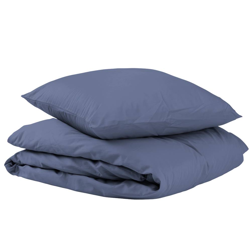 Eksklusiv sengetøj fra H.M.T. DESIGN – MAKRO SATIN MELLEMBLÅ 200
