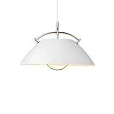 HJW37 Pendel m. Hejs af Hans J. Wegner Hvid - Nikkel - Jacobsen Plus