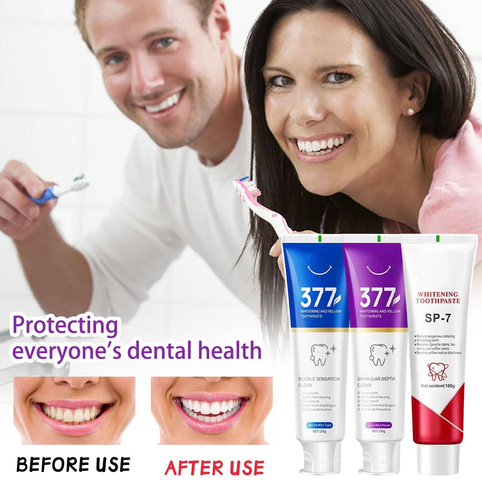SP-7 Probiotisk Whitening Tandkräm Fräsch Andedräkt Förbättra Gula Tandfläckar Tandkräm 100G blå