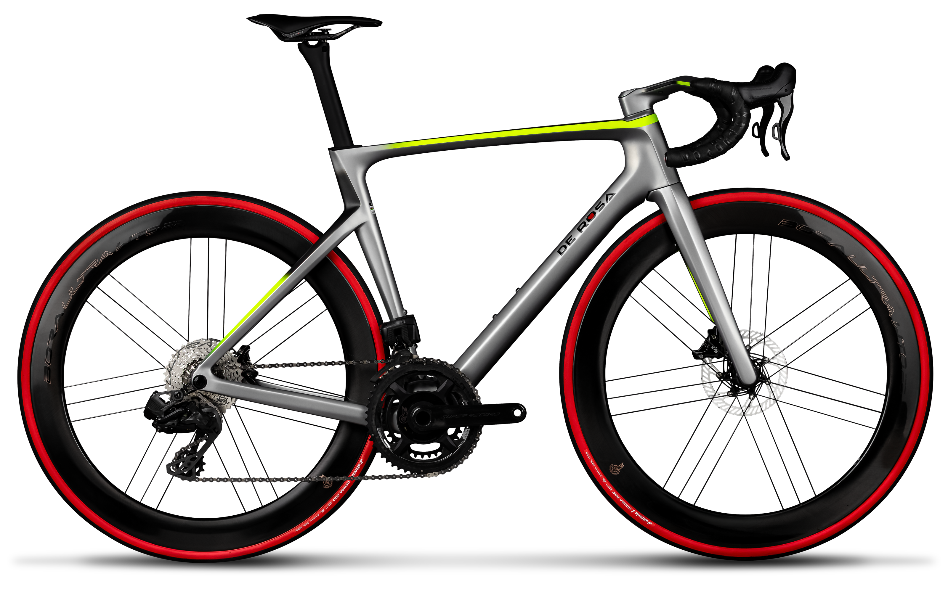 De Rosa Merak | Sram Red E1 + Powermeter | Fulcrum Sharq - Race Silver / XL (57.5)