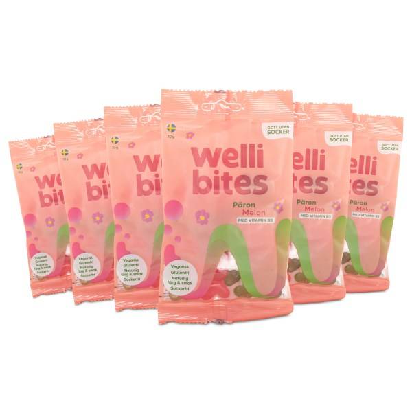 Wellibites Päron & Melon, 6-pack