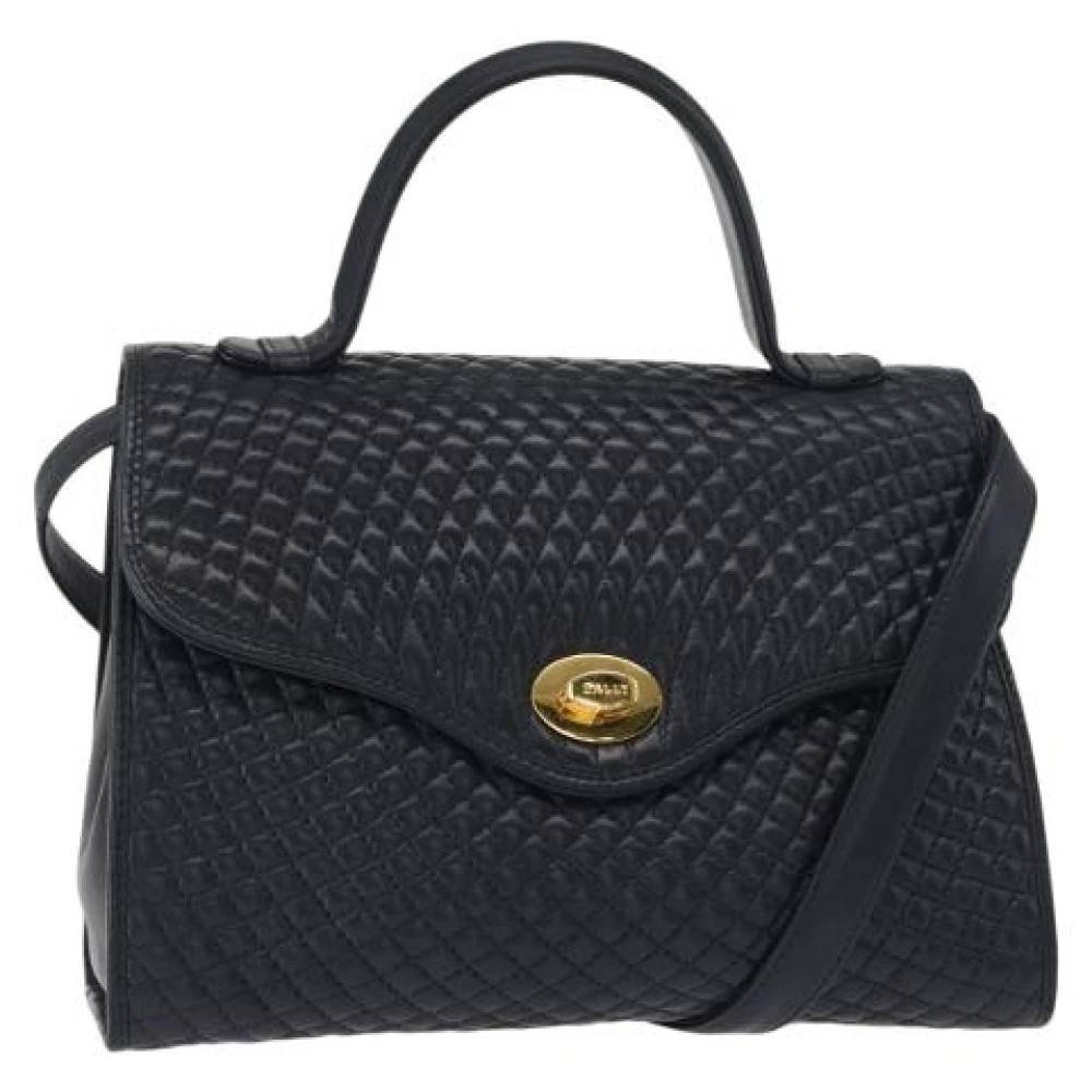 Bally Pre-owned Pre-owned Læder Håndtaske - Vintage - Dame - Blå - ONE SIZE - Læder