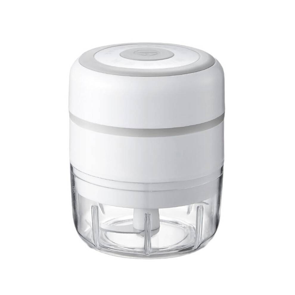 Electric Garlic Chopper Portable Food Chopper,Wireles Small Blender for Pepper Chili Vegetable Nut Meat 100ML,White