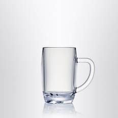 Ölglas i plast Strahl Beer Mug, transparent, 43 cl, 4-pack