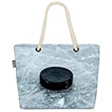 VOID Ishockey Puck sport strandväska shopper 58 x 38 x 16 cm 23 l XXL shoppingväska väska väska resväska strandväska