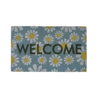 Ruco print Welcome daisies - dørmåtte i kokos