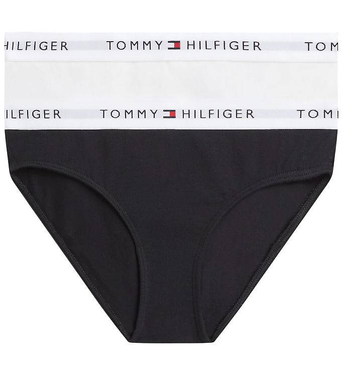 Tommy Hilfiger Trosor - 2-pack - White/Svartorange - Tommy Hilfiger - 10-12 år (140-152) - Trosor