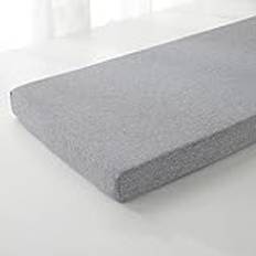 Bänk kudde dyna 80/100/120/150/160/180/220/260 cm halkfria inomhusmöbler kuddar lång stoldyna, uteplats, matsal, sittdyna, dyna ryggstöd madrass med fästband, 180 x 45 x 5 cm, grå