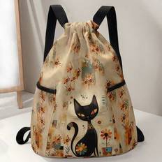 1pc Cat Print Drawstring Bag, Sports Gym Bag, Backpack For Fitness, Sport, Travel, Swimming, Beach - Unisex - Multicolor - CSTD3333565,CSTD3333455,CSTD3333731,CSTD3333546,CSTD3333548